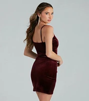 Make Your Move Velvet Bodycon Party Dress