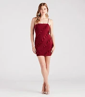 Sipping On Style Ruffle Trim Mini Dress