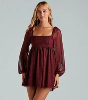 Countless Shine Glitter Skater Dress