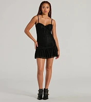 Tempting Allure Sweetheart A-Line Lace Mini Dress