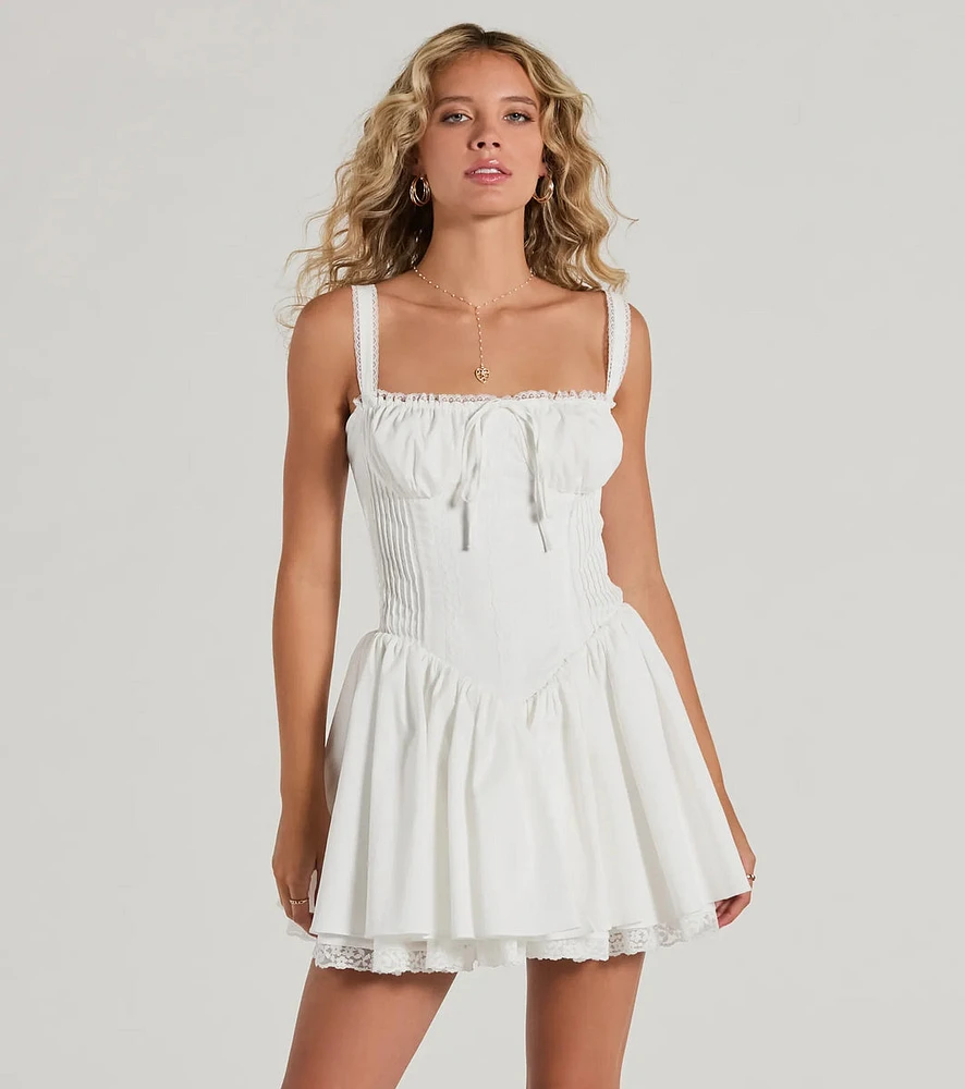 So Darling Woven Drop-Waist Skater Dress