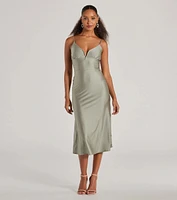 Cause To Celebrate V-Neck A-Line Midi Dress