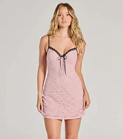 Ray Of Romance A-Line Lace Mini Dress