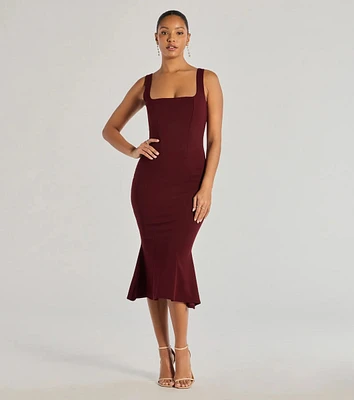 Timelessly Chic Sleeveless Flared Midi Dress