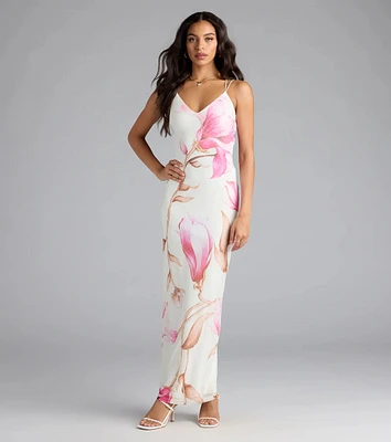 Lovely Look Floral Mesh Maxi Dress