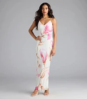 Lovely Look Floral Mesh Maxi Dress