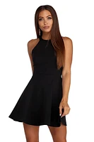 Babe A Backless Skater Dress