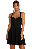 Making Mesh Moves Skater Dress