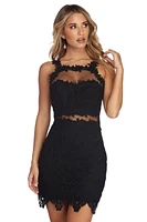 All Meshed With Lace Mini Dress