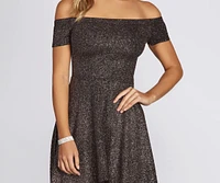 Glitter Glam High Low Dress