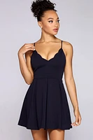 Social Butterfly Ponte Skater Dress