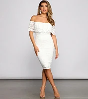 Stunner Lace Midi Dress