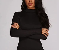 Walk The Mock Neck Mini Dress