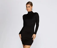 Get On Knit Long Sleeve Dress