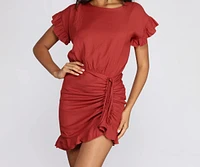 Ravishing Ruched Mini Dress