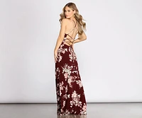 Fine Florals High Neck Maxi Dress