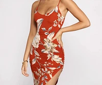 Stunning Florals Sleeveless Midi Dress