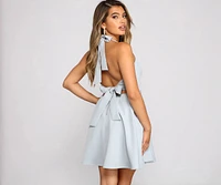 Flirty And Flowy Halter Skater Dress