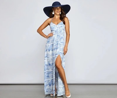 Take Me Away Tropical Tie-Dye Maxi Dress