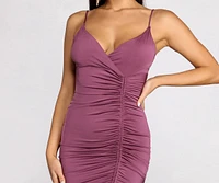 Into The Ruched Mini Dress