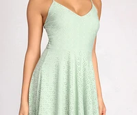 Eyelet Breeze Sleeveless Skater Dress