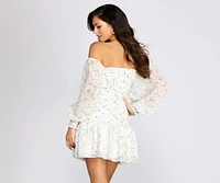 Crushin' It Ditsy Smocked Mini Dress