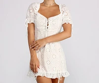 Day Dreamin’ Eyelet Mini Dress