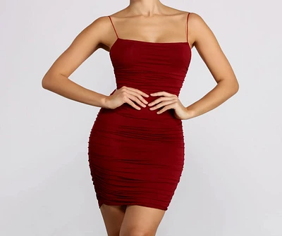 Friday Night Ruched Midi Dress