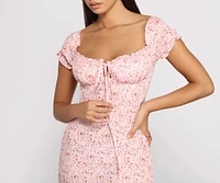 Sweet Florals Smocked Mini Dress