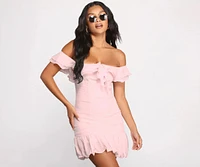 Romanced Ruffles A-Line Mini Dress