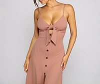 Effortless Style Tie-Front Maxi Dress