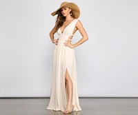 Style Icon Gauze Cutout Maxi Dress