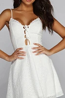 Effortlessly Pretty Eyelet Skater Dress