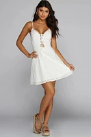 Effortlessly Pretty Eyelet Skater Dress