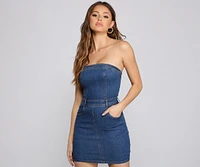 Chic Cutie Denim Tube Dress