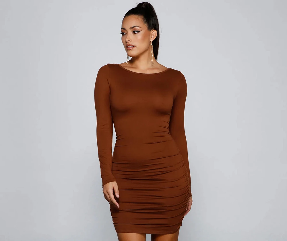 Elevated Chic Ruched Mini Dress