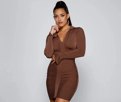 Keep It Trendy Collared Mini Dress