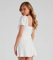 Make Way Square Neck Skater Dress