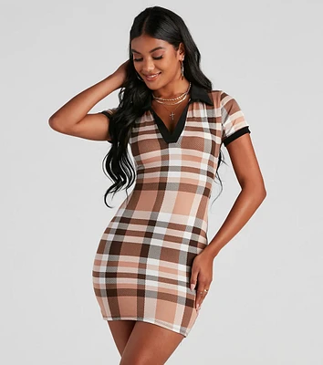 Keep It Check Plaid Mini Dress