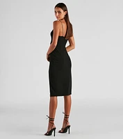 Minimalistic Sultry Midi Dress