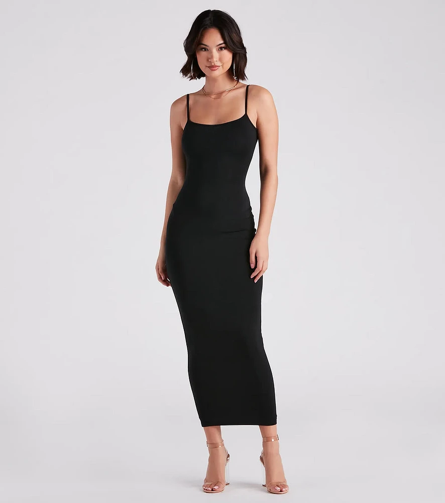 Plain Sight Smooth Knit Maxi Dress