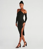 Alluring Trendsetter Halter Midi Dress