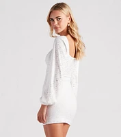 Modern Romance Eyelet Lace Mini Dress