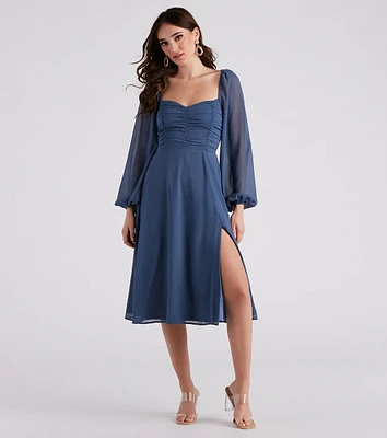 Effortlessly Pretty Chiffon Midi Dress