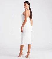 Catching Flights O-Ring Halter Midi Dress