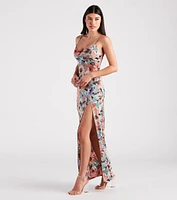 Paint Me Floral V-Neck Maxi Dress