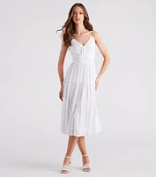 Sunshine On My Mind Linen Midi Dress