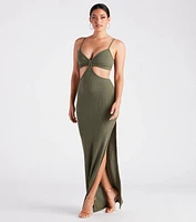 Easy Decision V-Neck Cutout Maxi Dress