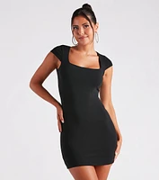 Mix And Mingle Square Neck Mini Dress