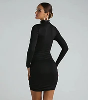 Chic The City Turtleneck Mini Dress